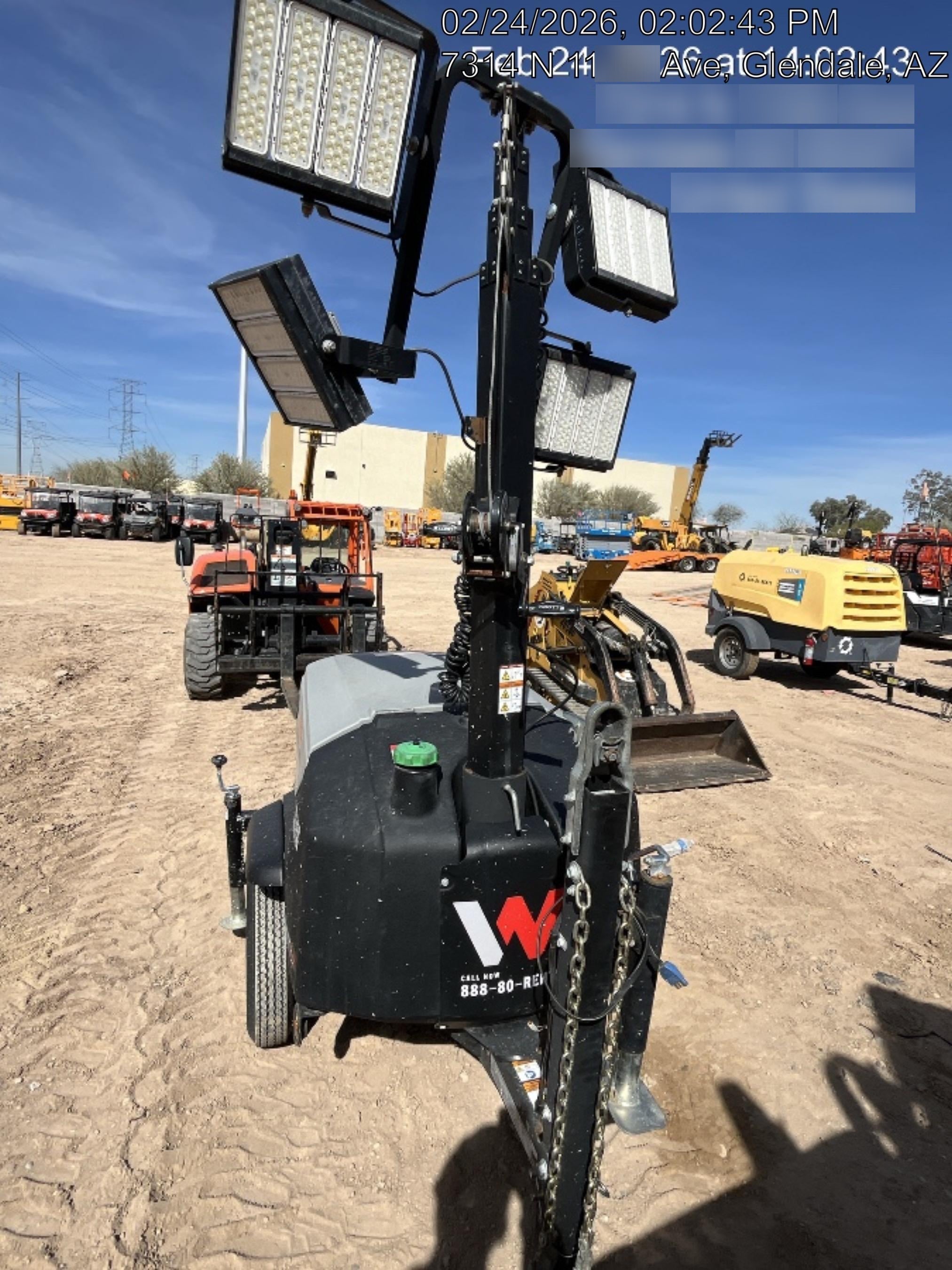 2024 Wacker Neuson LTT4 Diesel, Kohler KDW702, Deep Sea Controller, Auto Start, LED 320W, Bypass Outlet, T3