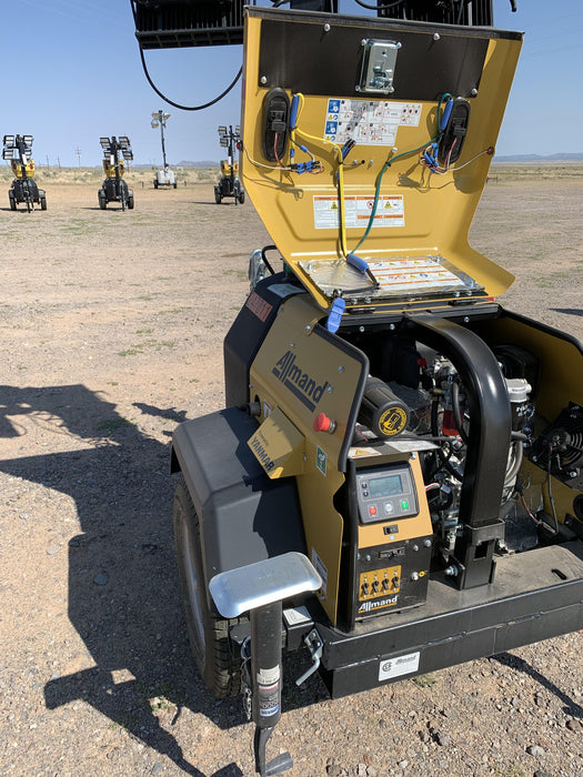 2022 Allmand NLV3GR (4) LED Light Fixture 350W, 23' Vertical Mast, 3kW Prime, Towable, ES Decals, T3