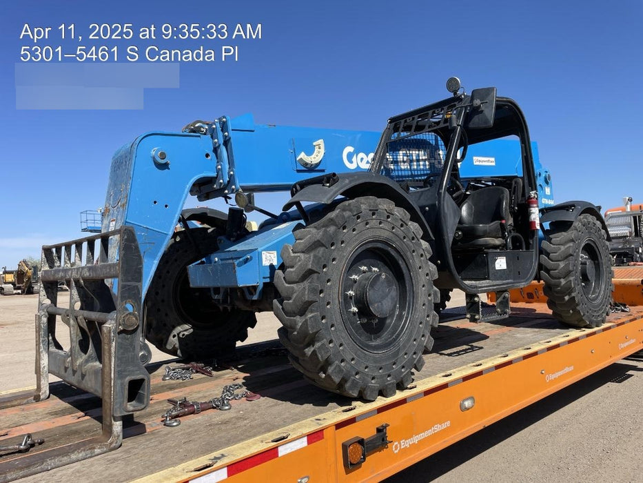 2018 Genie GTH-844 Genie GTH-844 w/Open ROPS, Solid Tires, beacon/work lights, 60" carriage/forks