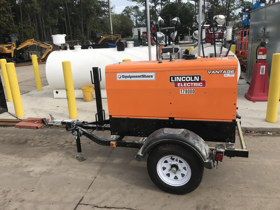 2021 Lincoln Electric Vantage 322 Vantage 322 Ready Pak 3 w/ Decals, ORANGE (includes trailer, cable rack, fender light kit) NO Telematics