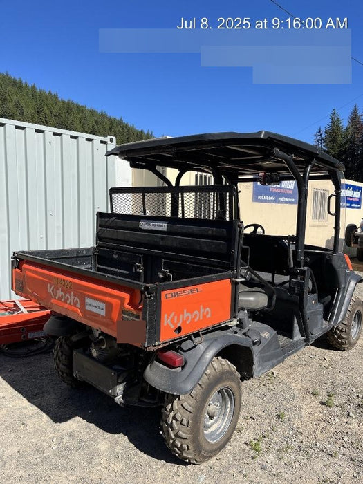 2020 Kubota RTV-X1140W-H Canopy, 4-Seater, Diesel, Windshield Acrylic Clear, Strobe Light, Backup Alarm