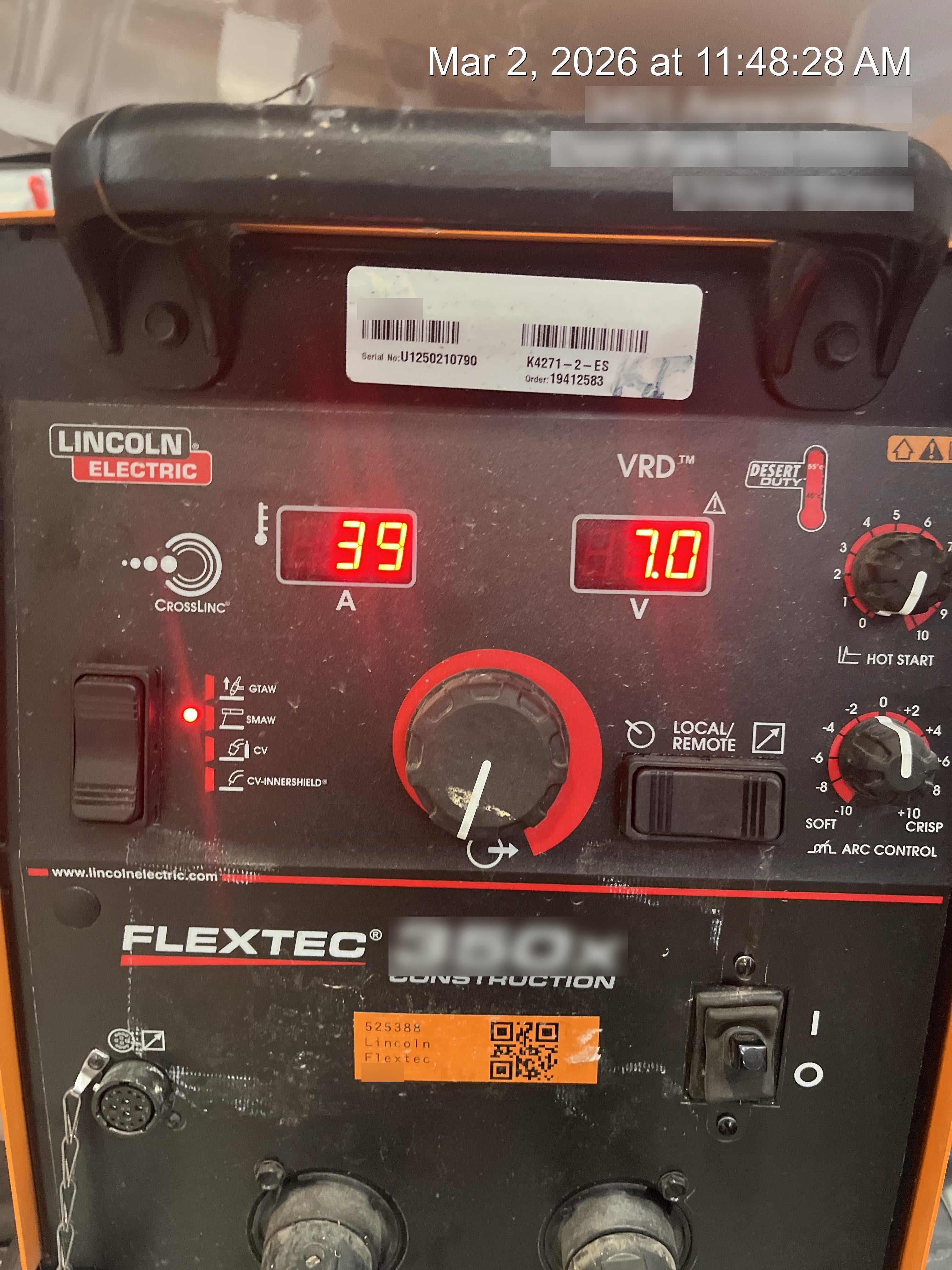 2025 LINCOLN ELECTRIC FLEXTEC 350X