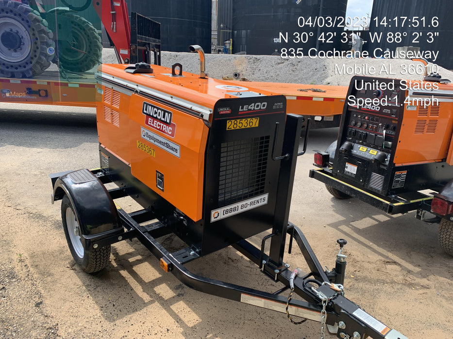 2022 Lincoln Electric LE400 Kubota V1505, Trlr, Cable Rack, Light Kit, ES Decals, T3