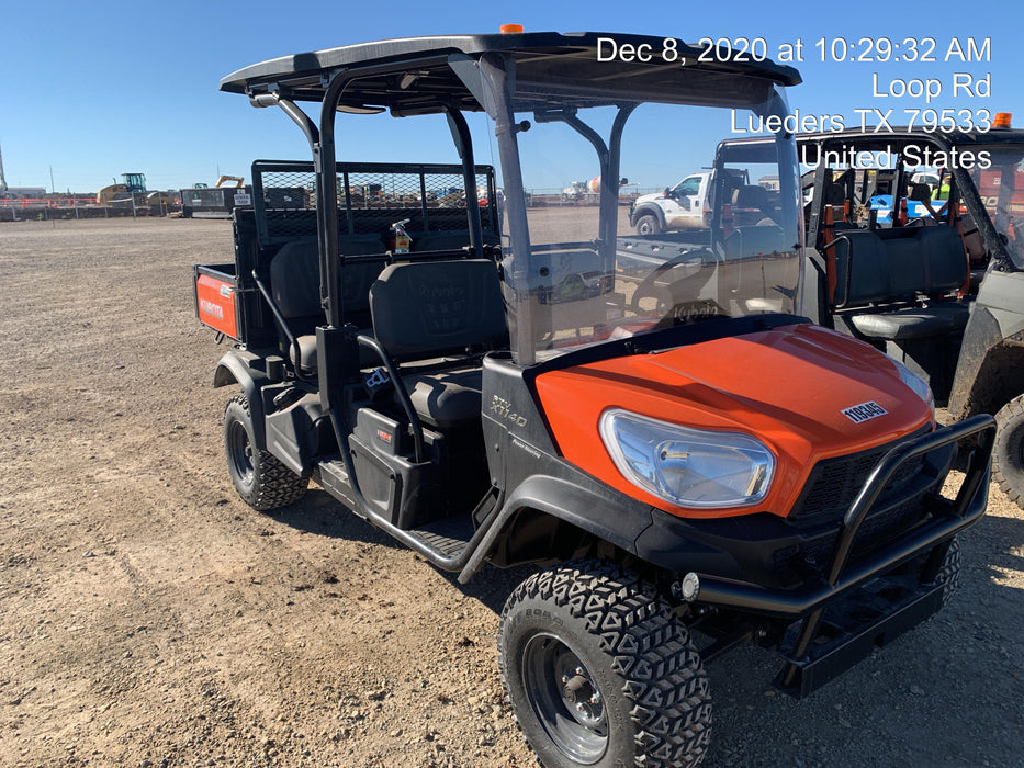 Kubota RTV-X1140W-H Canopy, 4-Seater, Diesel, Windshield Acrylic Clear, LED Strobe, Backup Alarm