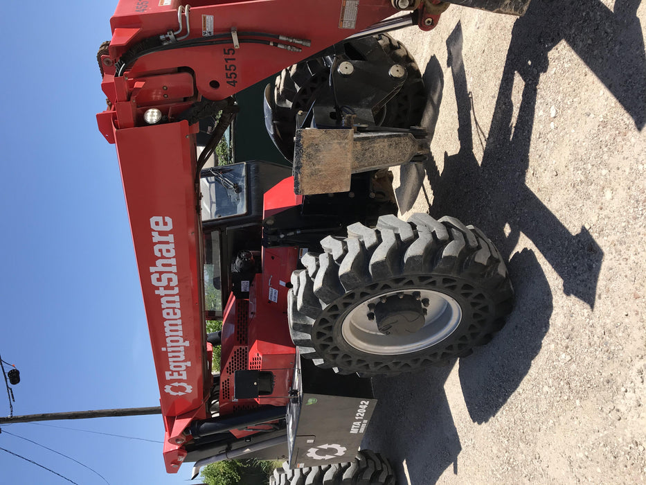 2019 Manitou MTA12042 Cab/Heat/Air, 120 HP, Solid Tires, Work Lights, Lift Hook, Auxiliary Hydraulics w/66" Carriage and 60" Forks