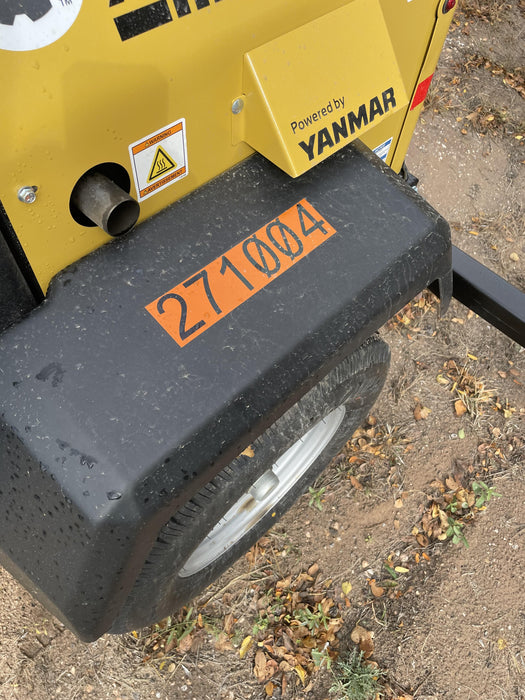 2022 Allmand NLV3GR (4) LED Light Fixture 350W, 23' Vertical Mast, 3kW Prime, Towable, ES Decals, T3