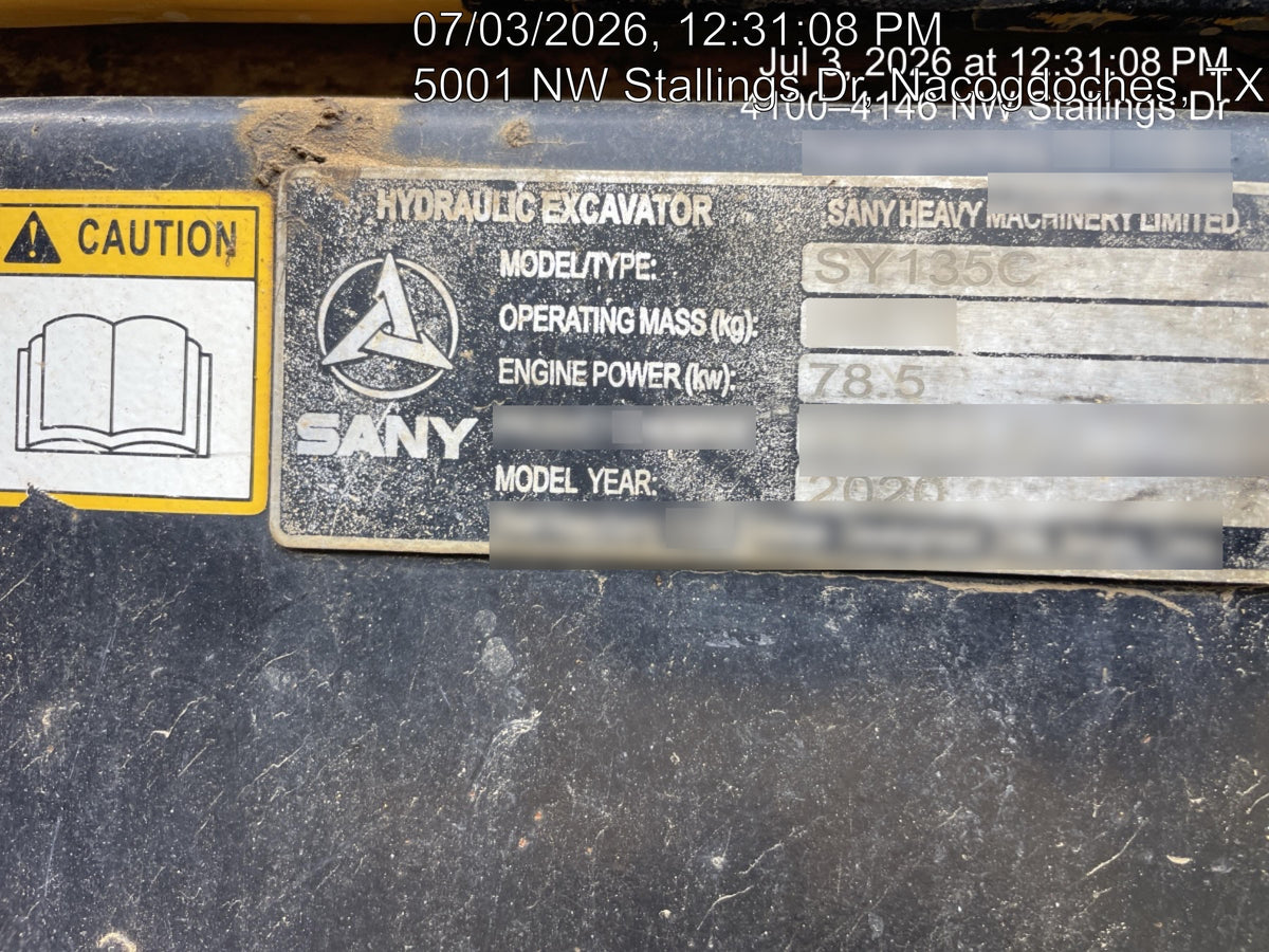 2020 SANY SY135C