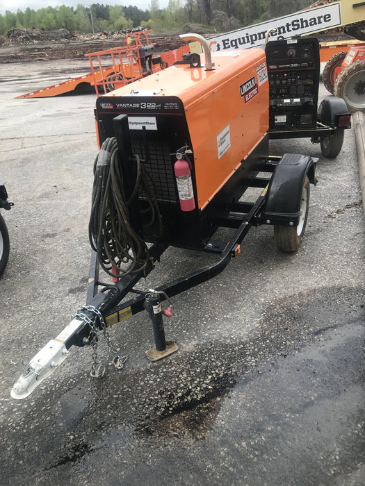 2021 Lincoln Electric Vantage 322 Vantage 322 Ready Pak 3 w/ Decals, ORANGE (includes trailer, cable rack, fender light kit) NO Telematics