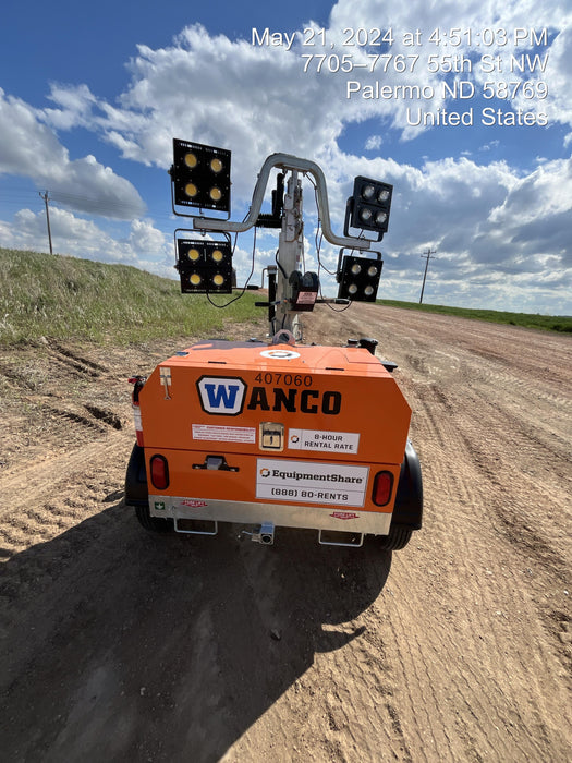 2024 Wanco WLTT-4MM4K Diesel, Deep Sea Controller, Shore Power Plug, Auto Start, (4) 350W LED Floodlights, 4kW Generator, 60 Gal Fuel Tank, 2" Ball, T3