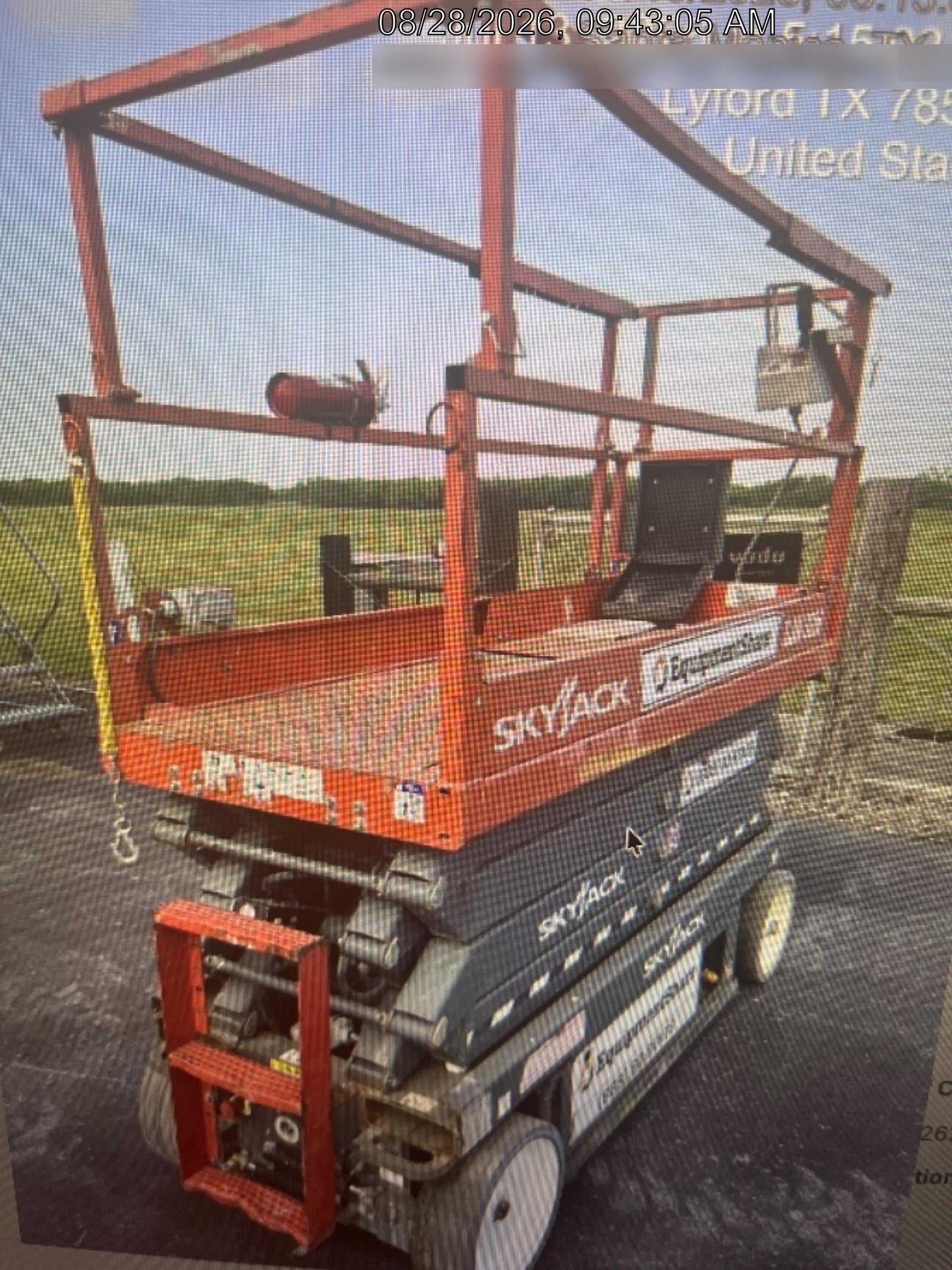 2019 Skyjack SJIII-3226 Standard Options, Trojan Batteries