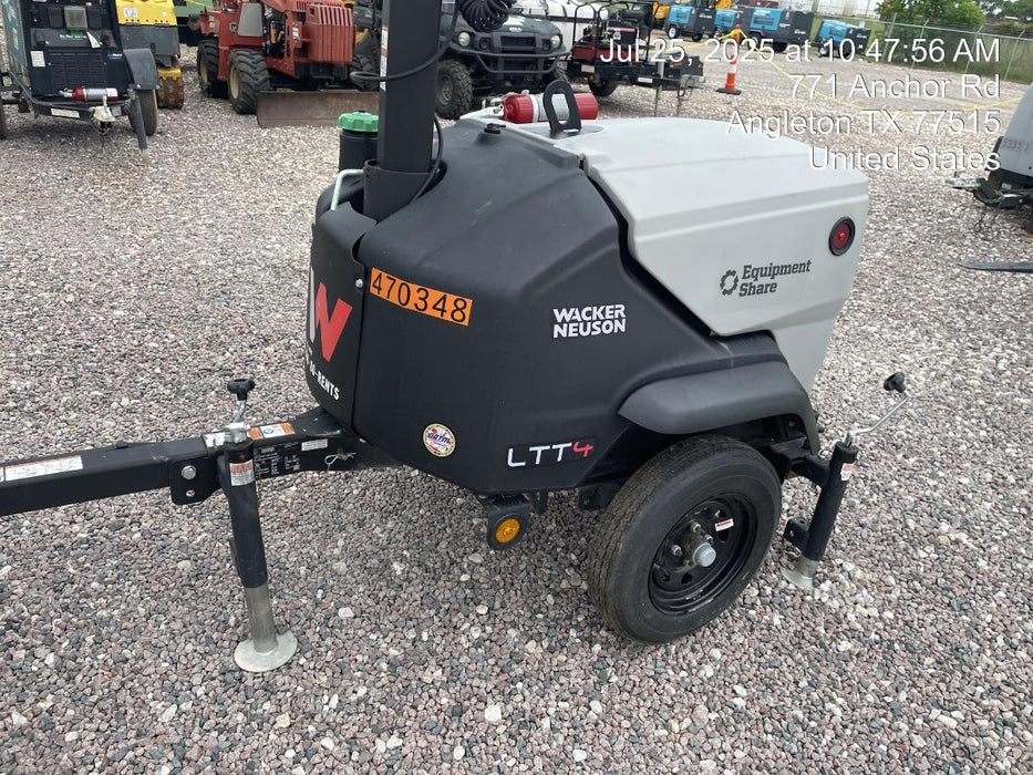 2024 Wacker Neuson LTT4 Diesel, Kohler KDW702, Deep Sea Controller, Auto Start, LED 320W, Bypass Outlet, T3