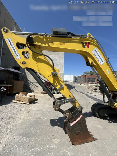 Wacker Neuson ET90 Cab, Long Dipperstick, Track, Bucket