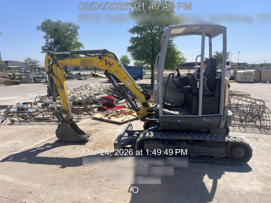 2019 Wacker Neuson EZ26 MX, Trk, Long, Canopy w/Manual Coupler, 3-40mm Pin Kits, 12"/18"/24" Pin on Buckets