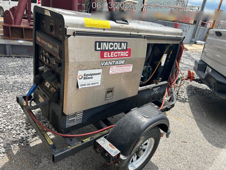 2019 Lincoln Vantage 322 Welder Ready-Pak 3, Two wheel trailer, Fender and Light kit, Cable Rack