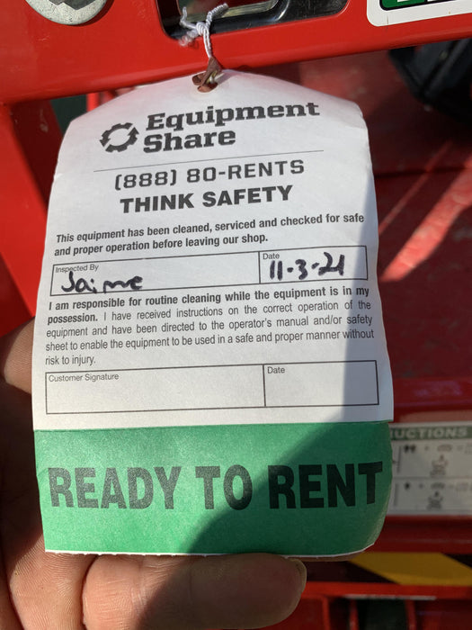 2021 Lgmg AS1932E Electric Drive, Solid Non Marking Tires, Dual Beacons