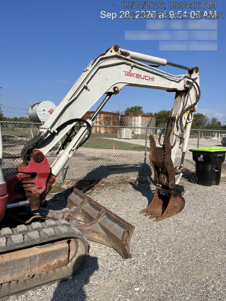 2019 Takeuchi TB260 Takeuchi TB260 Canopy w/Rubber Tracks, Auxiliary Hydraulics, Standard Blade, Manual QC
