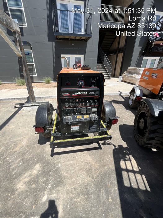 2022 Lincoln Electric LE400 Kubota V1505, Trlr, Cable Rack, Light Kit, ES Decals, T3