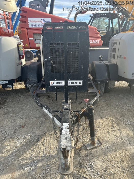 2019 Lincoln Electric Vantage 322 Welder Ready-Pak 3, Two wheel trailer, Fender and Light kit, Cable Rack