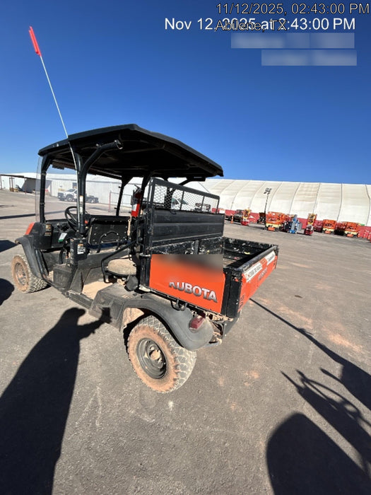 2020 Kubota RTV-X1140W-H 4WD utility cart -LED strobe -Windshield tempered glass -Plastic canopy -Wire harness kit -Backup alarm