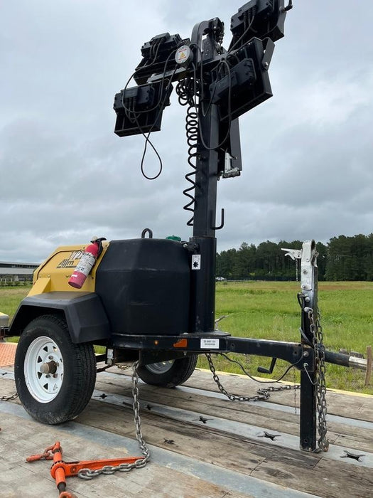 2021 Allmand NLV3GR (4) LED Light Fixture 350W, 23' Vertical Mast, 3kW Prime, Towable, Deep Sea L401, Leveling Jacks, Yanmar T4F 5.8hp