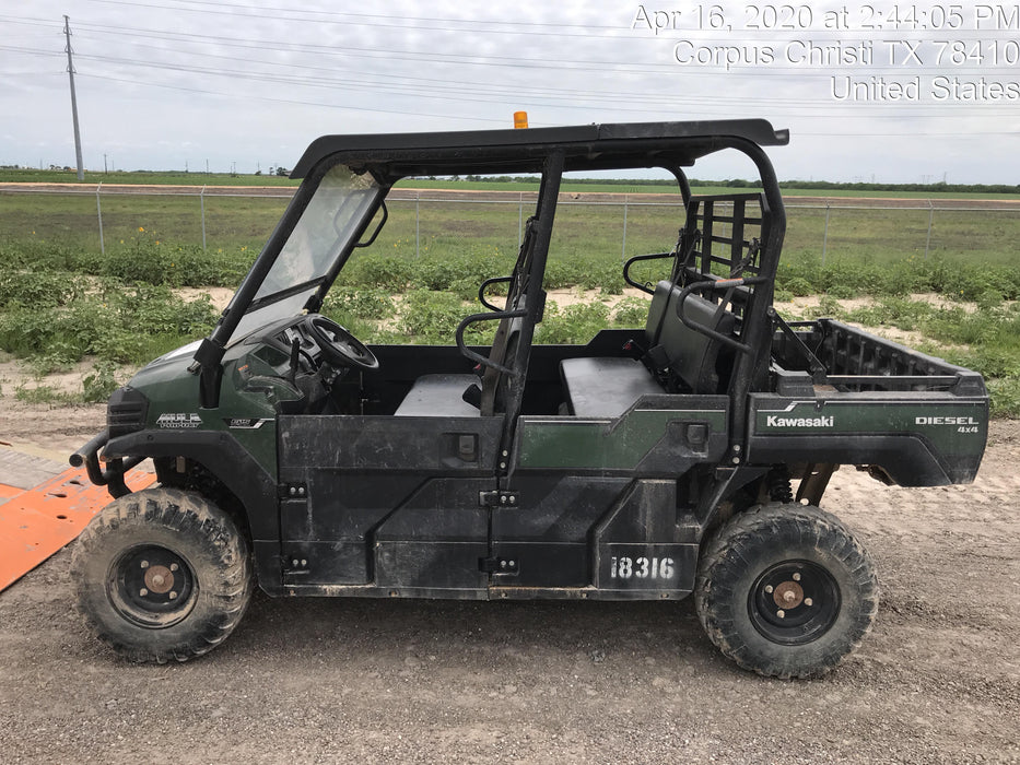 2018 Kawasaki MULE PRO-DX Kawasaki Mule 4x4 Diesel UTV w/Hard Top, Windshield, Beacon, Backup Alarm, ES Keypad/Hardware Installed