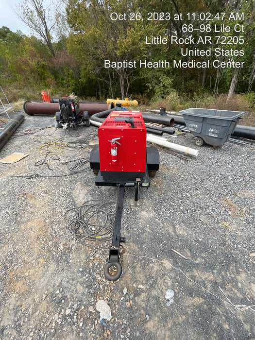 2022 Shindaiwa DGW400MDL Kubota D902 Engine, 23 HP, Dual Op Welder, Wire, Arc, Droop Stick, Tig, and CC Stick Functionality, Simulphase, 3 Phase and 1 Phase Gen Output, Single Axle NB Trlr, Slr Trckl Chrg 12V 12W, Fire Ext