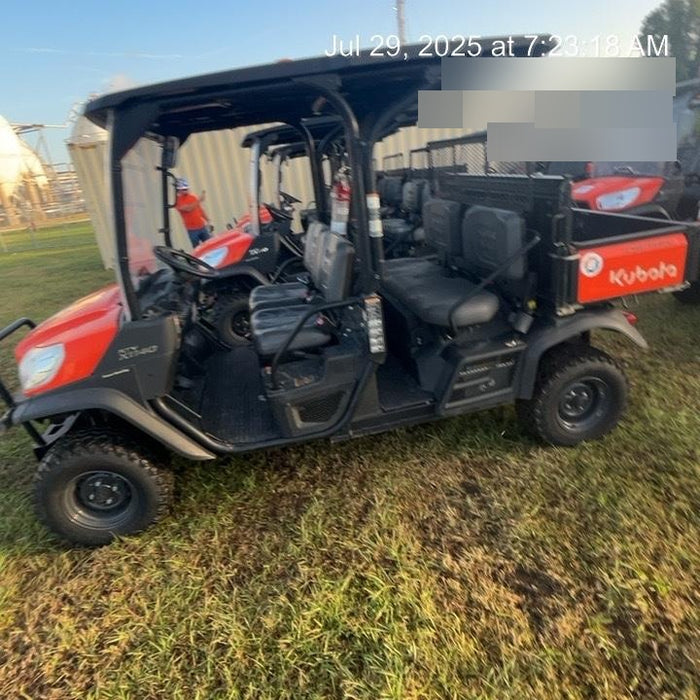 2022 Kubota RTV-X1140W-H Plastic Canopy, Windshield Acrylic Clear, LED Strobe Light, Wire Harness Kit, Back up Alarm