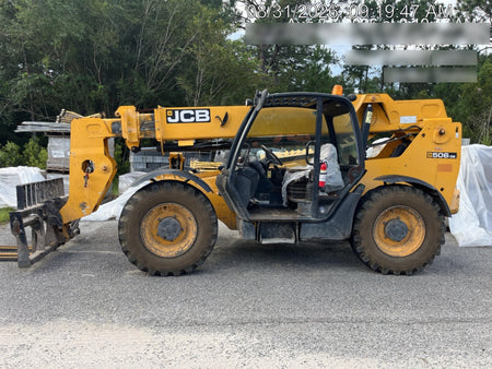 2019 JCB 506-36 Canopy, 74 HP, FF Tires, STD Worklight, Beacon, Aux Hydraulics, Lifting Eye, Back up Alarm, 48" Carriage, 48" Forks