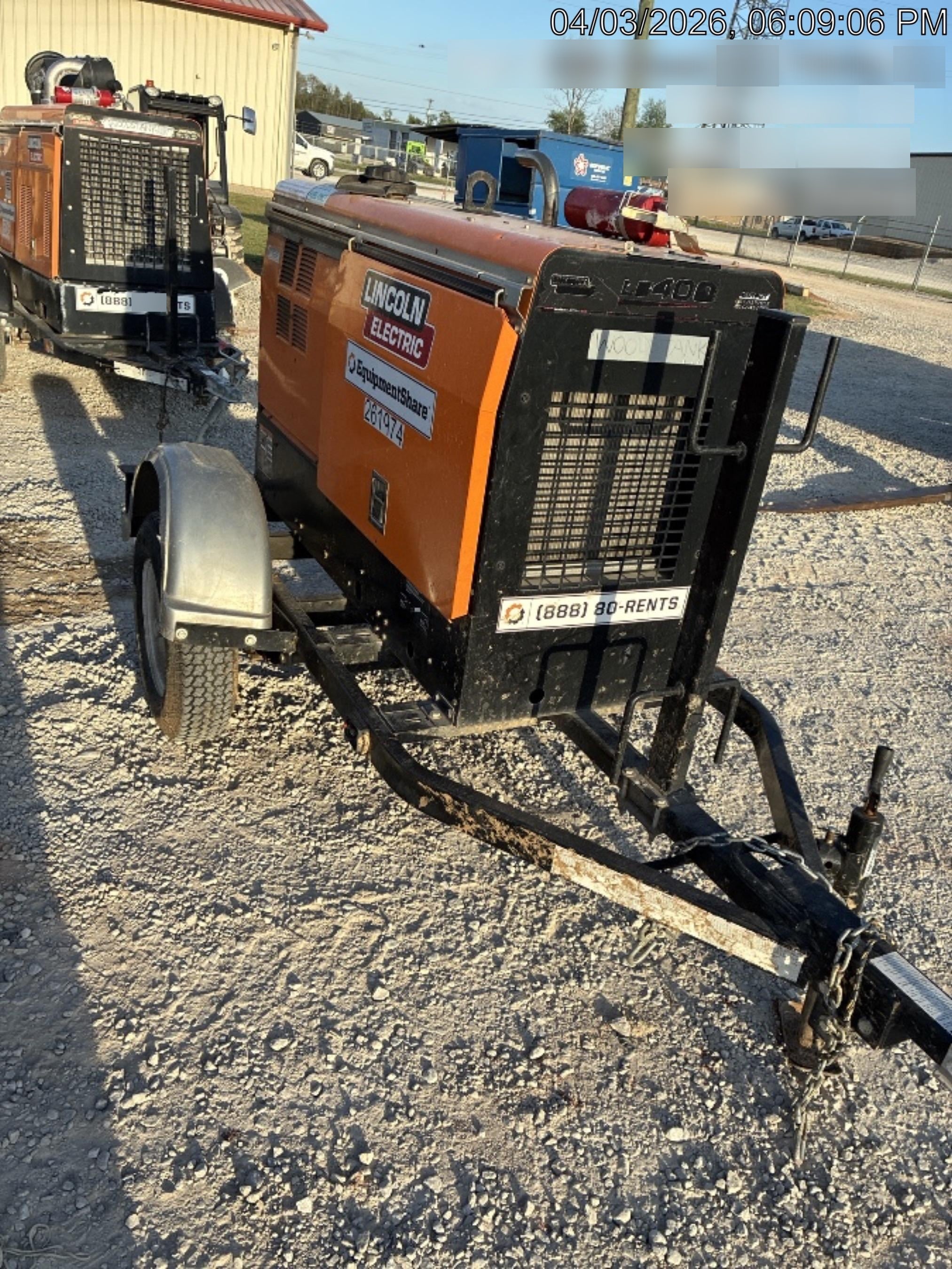2022 Lincoln Electric LE400 Kubota V1505, Trlr, Cable Rack, Light Kit, ES Decals, T3