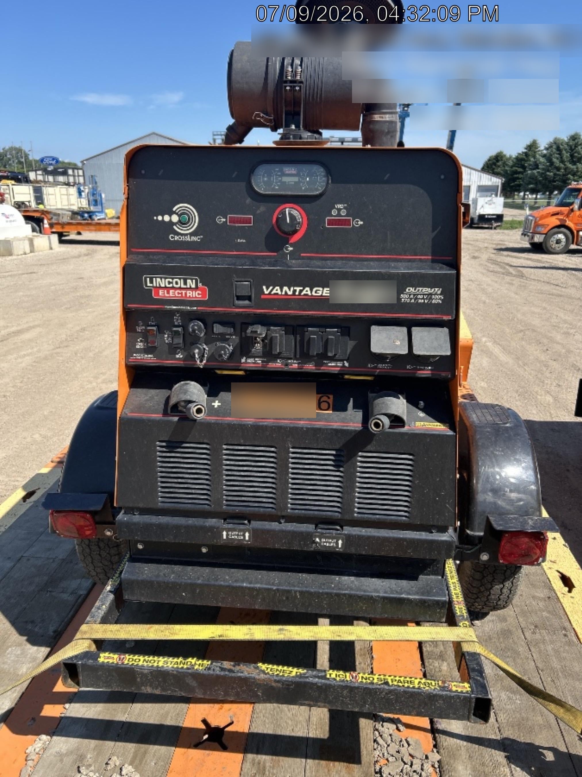 2021 Lincoln Electric Vantage 549X Ready Pak 3, ORANGE (includes trailer, cable rack, fender light kit)