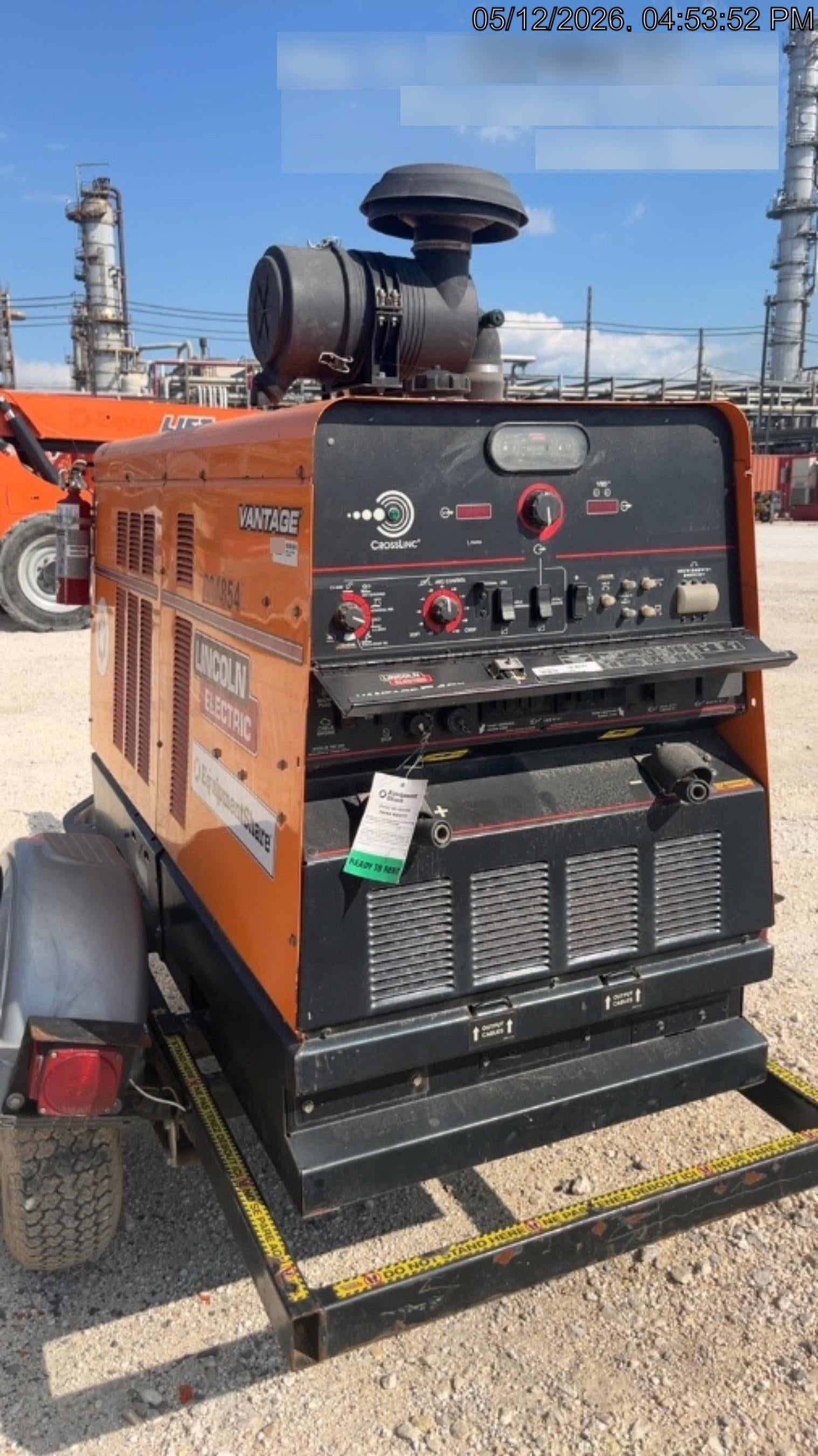 2022 Lincoln Electric Vantage 549X Crosslink Technology, Trailer Mounted, ES Decals, T3