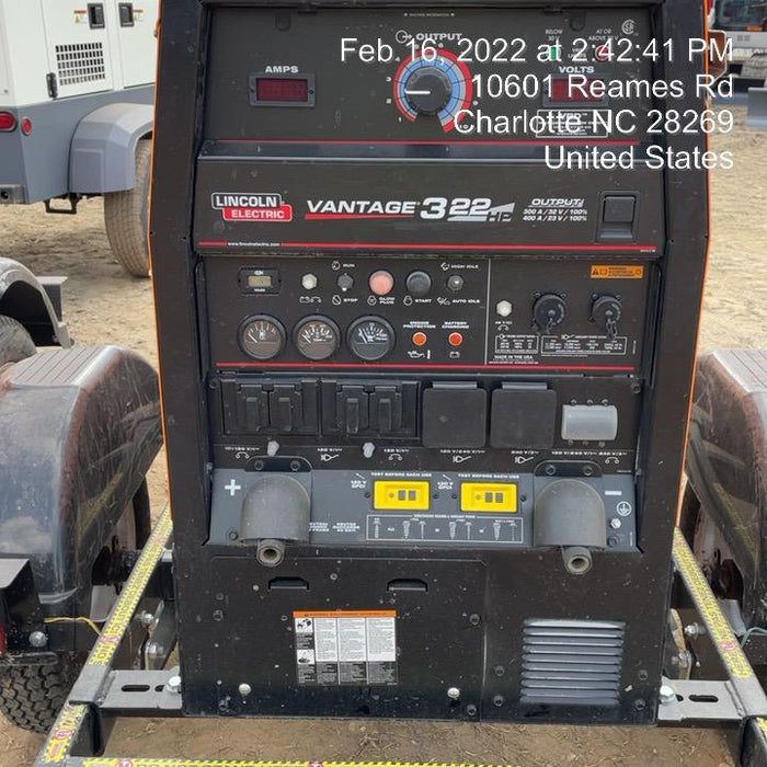 2021 Lincoln Electric Vantage 322 Vantage 322 Ready Pak 3 w/ Decals, ORANGE (includes trailer, cable rack, fender light kit) NO Telematics