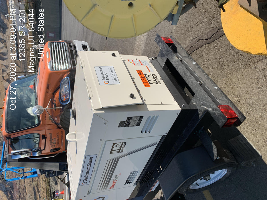 2020 Multiquip DLW400ESA4 400 amp Welder, 14kW, 120/240V, T4F Kubota, Trailer