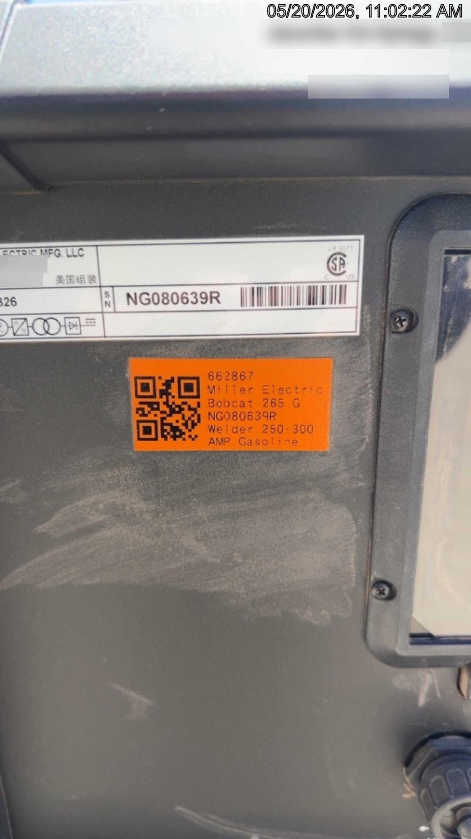 2026 MILLER ELECTRIC Bobcat 265 G