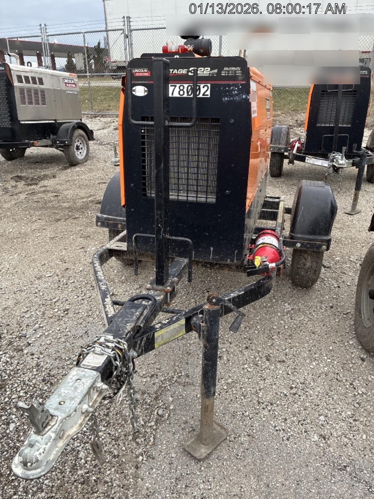 2021 Lincoln Electric Vantage 322 Vantage 322 Ready Pak 3 w/ Decals, ORANGE (includes trailer, cable rack, fender light kit) NO Telematics