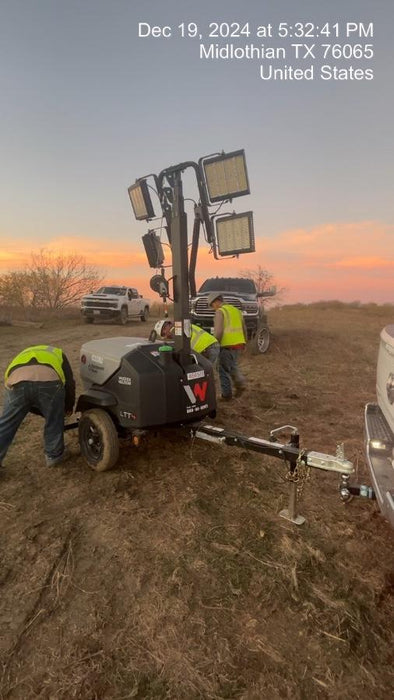 2024 Wacker Neuson LTT4 Diesel, Kohler KDW702, Deep Sea Controller, Auto Start, LED 320W, Bypass Outlet, T3