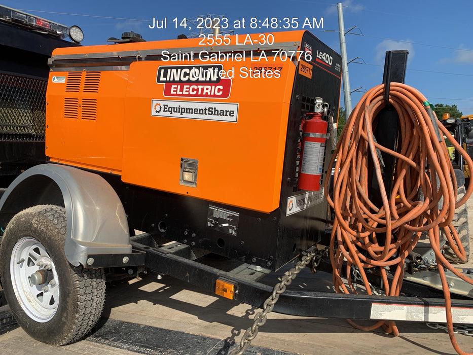 2022 Lincoln Electric LE400 Kubota V1505, Trlr, Cable Rack, Light Kit, ES Decals, T3