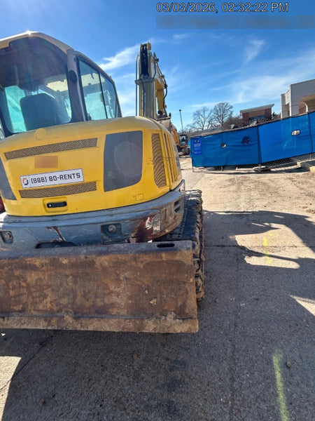 Wacker Neuson ET90 Enclosed Cab, Hybrid Tracks, Long Dipperstick,  Bucket
