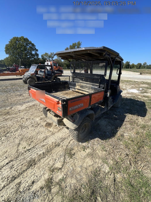 Kubota RTV-X1140W-H 4wd Utility Cart, LED Strobe, Windshield Tempered Glass, Plastic Canopy, Wire Harness Kit, Backup Alarm