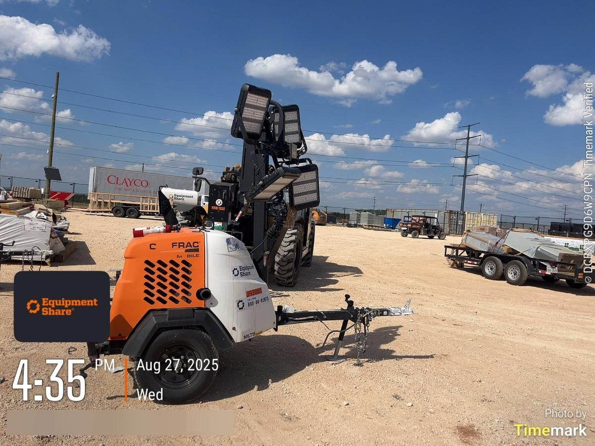 2024 Generac MLT2 Diesel, Flex Switch 120V Input, Powerzone Controller, 
(4) 320W LED Lights, 4kW Generator, 39.9 Gal Fuel Tank, 2" Ball, T3