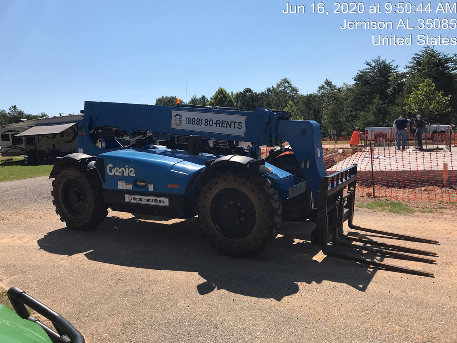 2019 Genie GTH-636 Canopy, Solid RT Tires, LED Work Lights, Beacon 60" QA Carriage, 48" Forks