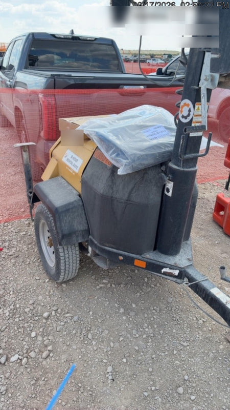 2022 Allmand NLV3GR (4) LED Light Fixture 350W, 23' Vertical Mast, 3kW Prime, Towable, Deep Sea L401, Leveling Jacks, Yanmar T4F 5.8hp