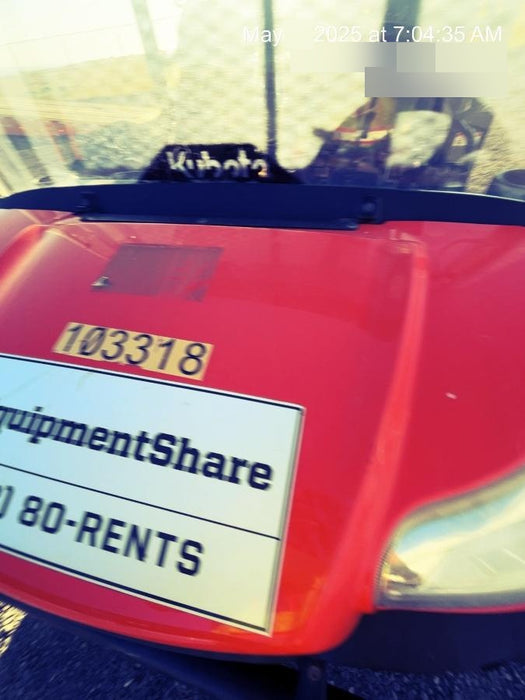 Kubota RTV-X1140W-H 4WD utility cart -LED strobe -Windshield tempered glass -Plastic canopy -Wire harness kit -Backup alarm