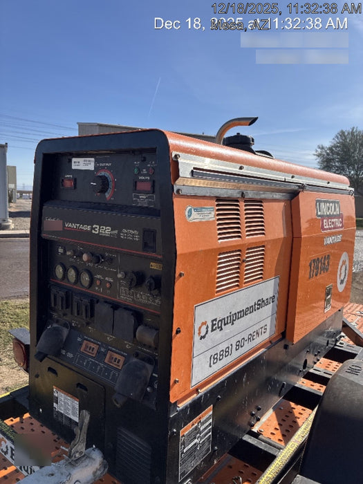 2021 Lincoln Electric Vantage 322 Vantage 322 Ready Pak 3 w/ Decals, ORANGE (includes trailer, cable rack, fender light kit) NO Telematics