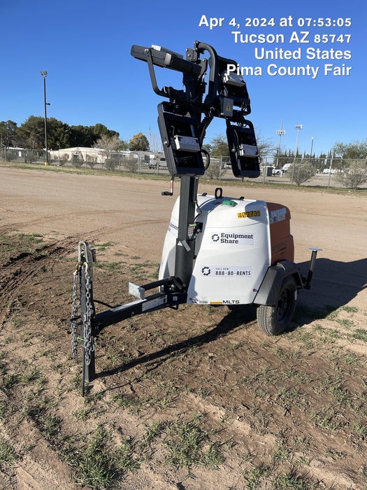 2024 Generac MLT2 Diesel, Flex Switch 120V Input, Powerzone Controller, 
(4) 320W LED Lights, 4kW Generator, 39.9 Gal Fuel Tank, 2" Ball, T3