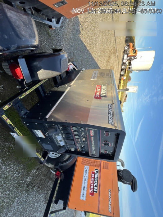 2019 Lincoln Electric Vantage 322 Ready-Pak 3, Two Wheel Trailer, Fender and Light Kit, Cable Rack