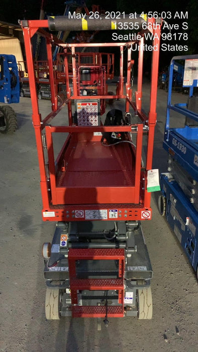 2020 Skyjack SJIII-3219 Solid NM Tires, Half height spring hinged entry gate, Dual Beacons, 800W Inverter