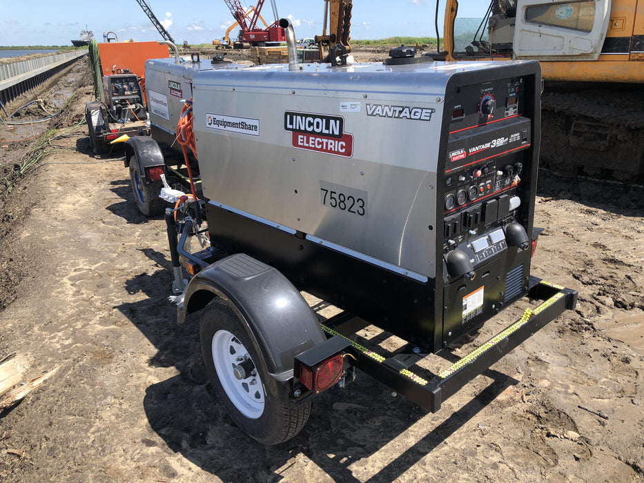 2020 Lincoln Electric Vantage 322 Welder Ready-Pak 3, w/ GPS & Decals (includes trailer, cable rack, fender light kit)