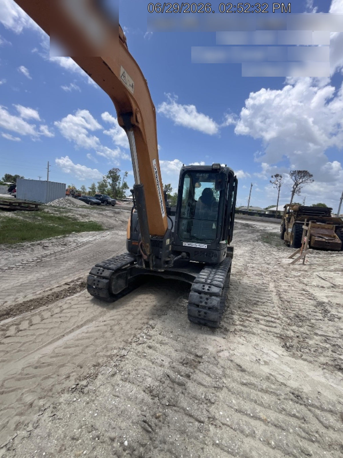2018 Case CX80C CLOSED CAB, A/C, RUBBER TRACKS PADS, 7'-2" ARM