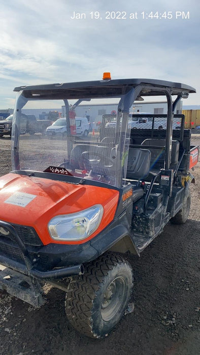 Kubota RTV-X1140W-H 4WD utility cart -LED strobe -Windshield tempered glass -Plastic canopy -Wire harness kit -Backup alarm